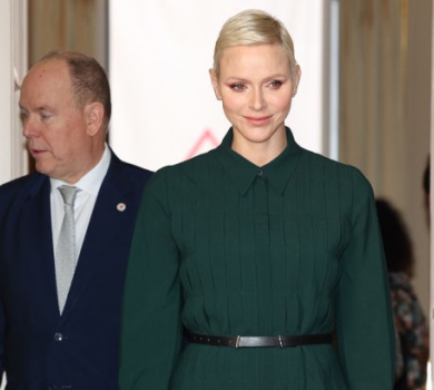 Княгиня Монако в сукні за $2,3 тисячі показалася на публіці разом із чоловіком