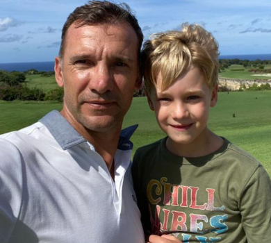 Шевченко привітав найменшого сина з 9-річчям рідкісними ФОТО 