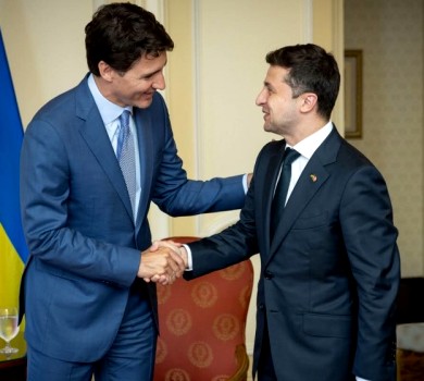 Зеленські у записці побажали Трюдо швидкого подолання коронавірусу 