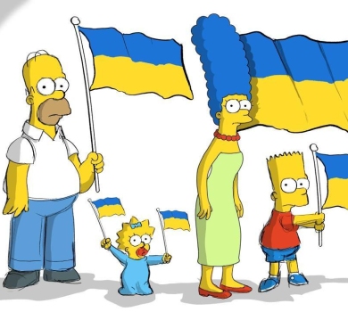 Жовто-блакитні Сімпсони підтримали Україну. Реінкарнацію СРСР мультфільм передрік ще в 1998-му. ВІДЕО