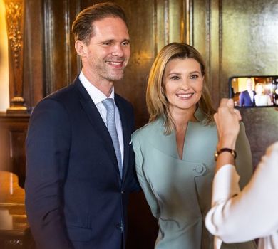 Перша леді у монолуці від українського бренду зустрілася з колегами на бранчі в Нью-Йорку