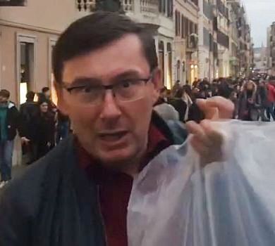 Луценко на римському шопінгу дав пояснення для бидла. ВІДЕО