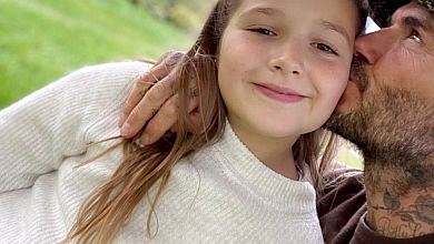 Бекхем із донькою влаштували осінню фотосесію на городі