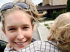 Осадча помилувалася своїми смугастими хлопцями. ФОТО