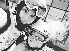 Клочкова з сином зустріла новий рік на лижах. ФОТО