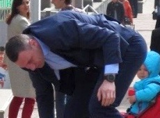 Кличко дорогою до мерії гепнувся з ровера. ФОТО