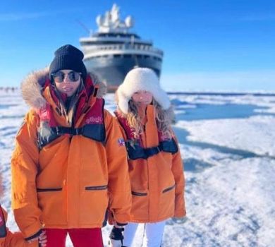 Ліза Ющенко звозила дітей на Північний полюс. ФОТО 