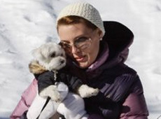 Ніколаєнко на 6-му місяці вагітності катається на санчатах