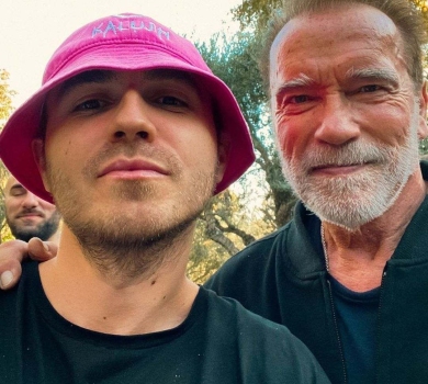 Зацінив панамку: Kalush Orchestra зуcтрілися зі Шварценеггером. ФОТО