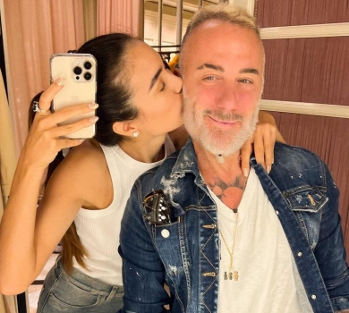 Сімейні поцілуночки: наречена Джанлуки Ваккі замилувала фото з ним і донькою