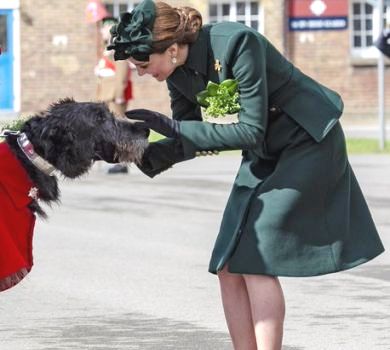 Міддлтон у День Святого Патріка вбралася в зелене і почухала собацюру