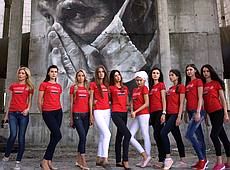 Фіналісток Міс Україна Всесвіт зняли у Чорнобилі на тлі муралу австралійця