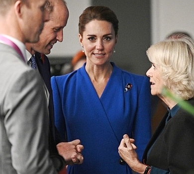 Кобальтовий синій: Міддлтон вигуляла чергову яскраву сукню