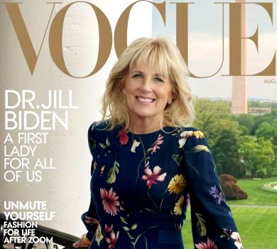 Дружина Байдена в квітчастій сукні прикрасила обкладинку Vogue