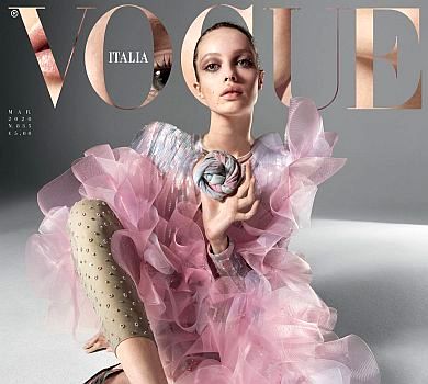 Дівчина, якої не існує: для обкладинки італійського Vogue створили віртуальну красуню