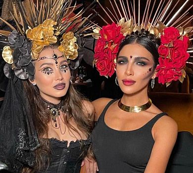 Санта Муерте: заквітчана Дімопулос засвітилася на Хелловін-паті у Монако 