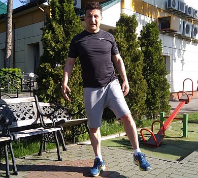 Зеленський у Хмельницькому пробіг 8 кілометрів та розповів, скільки кави п'є. ФОТО