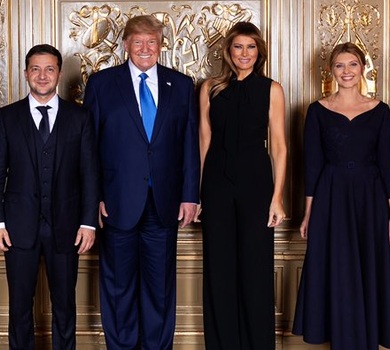 Зеленські у темно-синьому зустрілися з Трампами. ФОТО