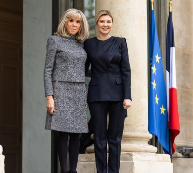 Зеленська у Франції повторила свої попередні луки. ФОТО