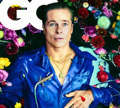 Яскраве вбрання та чудернацький макіяж: Бред Пітт полежав у воді для глянцю. ВІДЕО