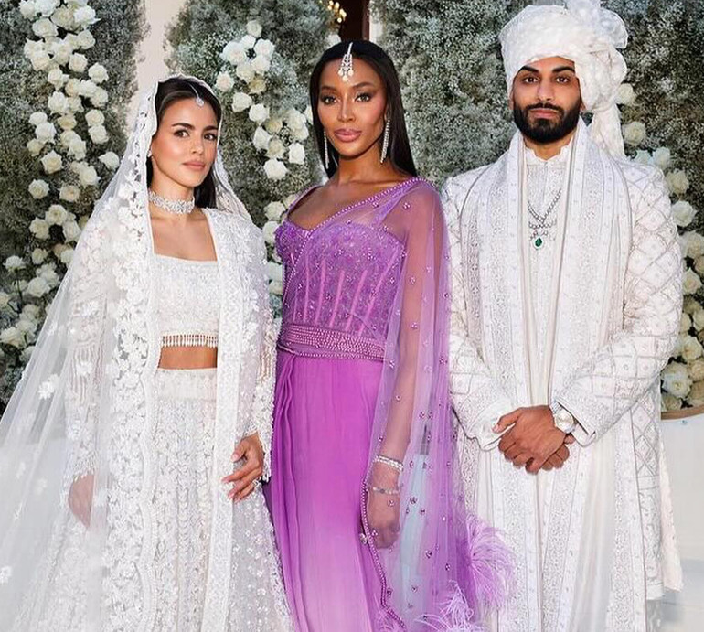 Гулянка за 25 мільйонів: Наомі Кемпбелл і Мерая Кері засвітилися на розкішному 4-денному весіллі індійського мільярдера. Фото