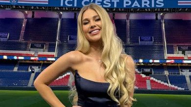 Дружина Забарного у вечірній сукні оголила плечі і стегно на гала-вечері в Парижі. Фото