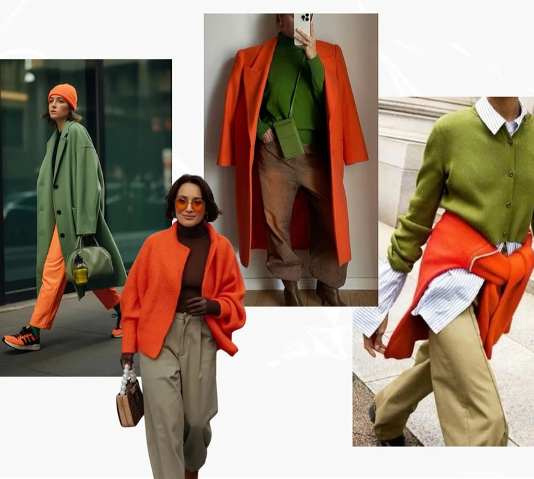 З оливковим, молочним та винним: Андре Тан порадив, як носити трендовий помаранчевий, щоб вписати його у свій гардероб. Фото