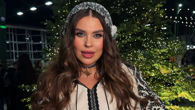 Заріцька у вишитій сорочці й максі з розрізом показала різдвяну магію на Куражі. Фото