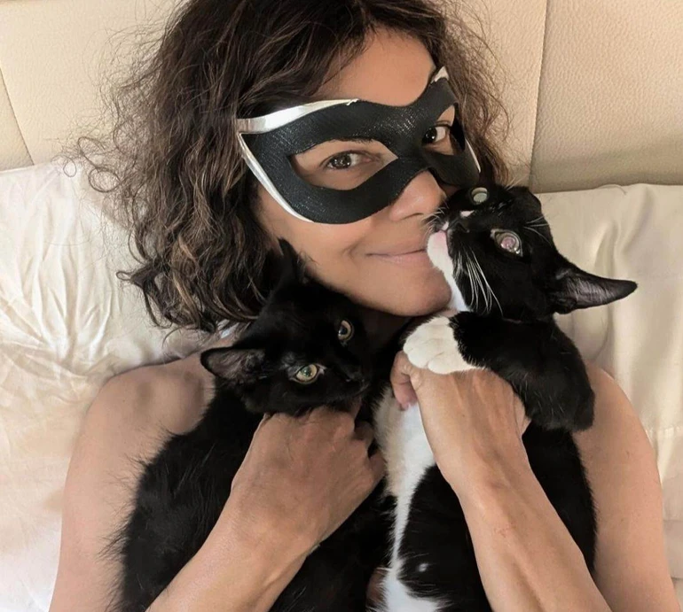 Холлі Беррі з нагоди 20-річчя Жінки-кішки прикрила голі груди котами для бешкетних фото