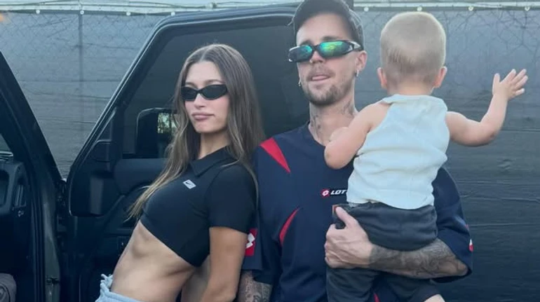 Моє сердечко: Бібер замилував риболовлею з 1,5-річним сином та пригорнув до себе дружину у мінішортах