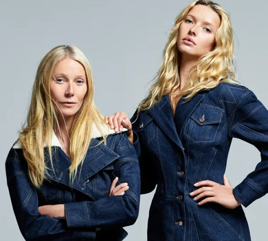 Пелтроу у міні та обтислому денімі знялася з дочкою для модного бренду. Фото