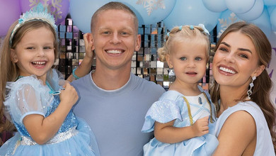 Все блакитне і торт з короною на двох: Зінченки показали, як святкували дні народження обох дочок. Фото