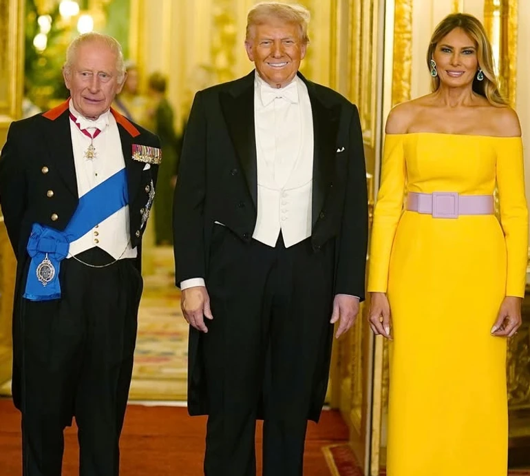 Сторічний коньяк, вишукане меню і синьо-жовтий тандем Камілли та Меланії: деталі королівського банкету для Трампів. Фото