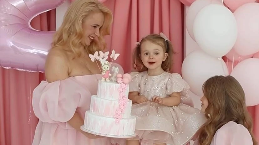 Наш сміх і наше диво: Ребрик рожевим відео привітала наймолодшу донечку з 2-річчям