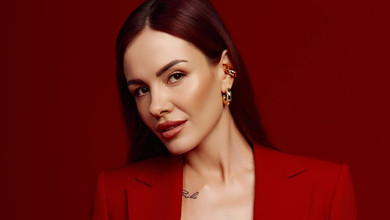 MamaRika у червоному жакеті на голе тіло виставила звабне декольте та згадала, хто вона є