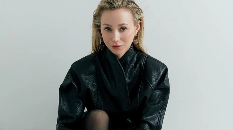 Підборіддя моєї мрії: Репяхова пораділа результату останньої пластики, попозувавши на підлозі в шкіряному луці