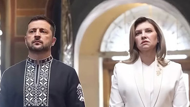 Жилет як броня: Зеленська у День Незалежності вигуляла молочний костюм від Літковської