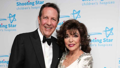 На високих підборах і в сукні з зухвалим розрізом: 91-річна Джоан Коллінз із п'ятим чоловіком відвідала благодійний івент. Фото