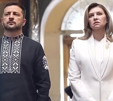 Жилет як броня: Зеленська у День Незалежності вигуляла молочний костюм від Літковської