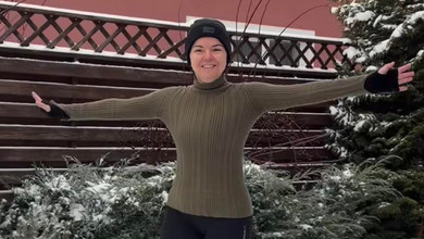 Це мала би бути пробіжка: Падалка ефектно покаталася на ковзанах просто біля свого дому. Відео