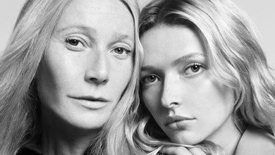 Пелтроу у міні та обтислому денімі знялася з дочкою для модного бренду. Фото