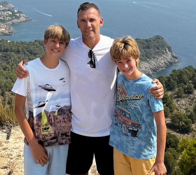 Шевченко привітав сина з 13-річчям та показав фото з ним на тлі моря