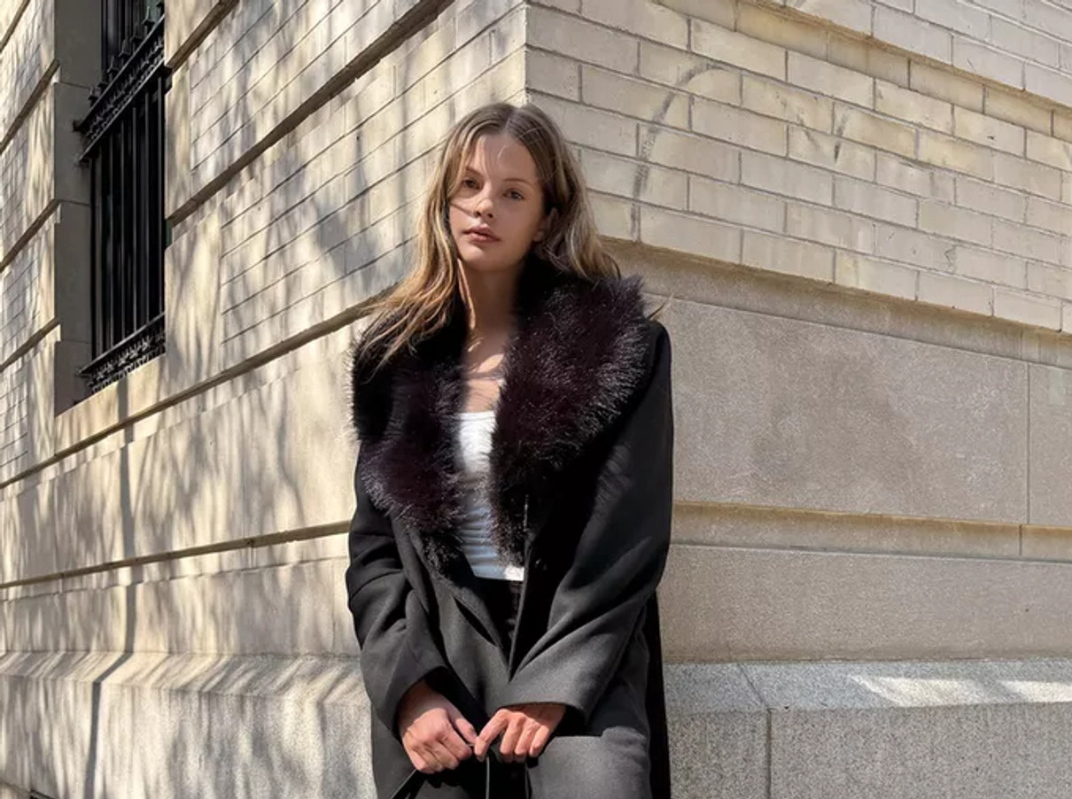 Шинель з штучного хутра