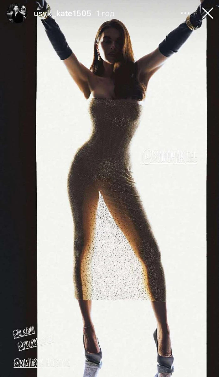 Катерина Усик у прозорій сукні