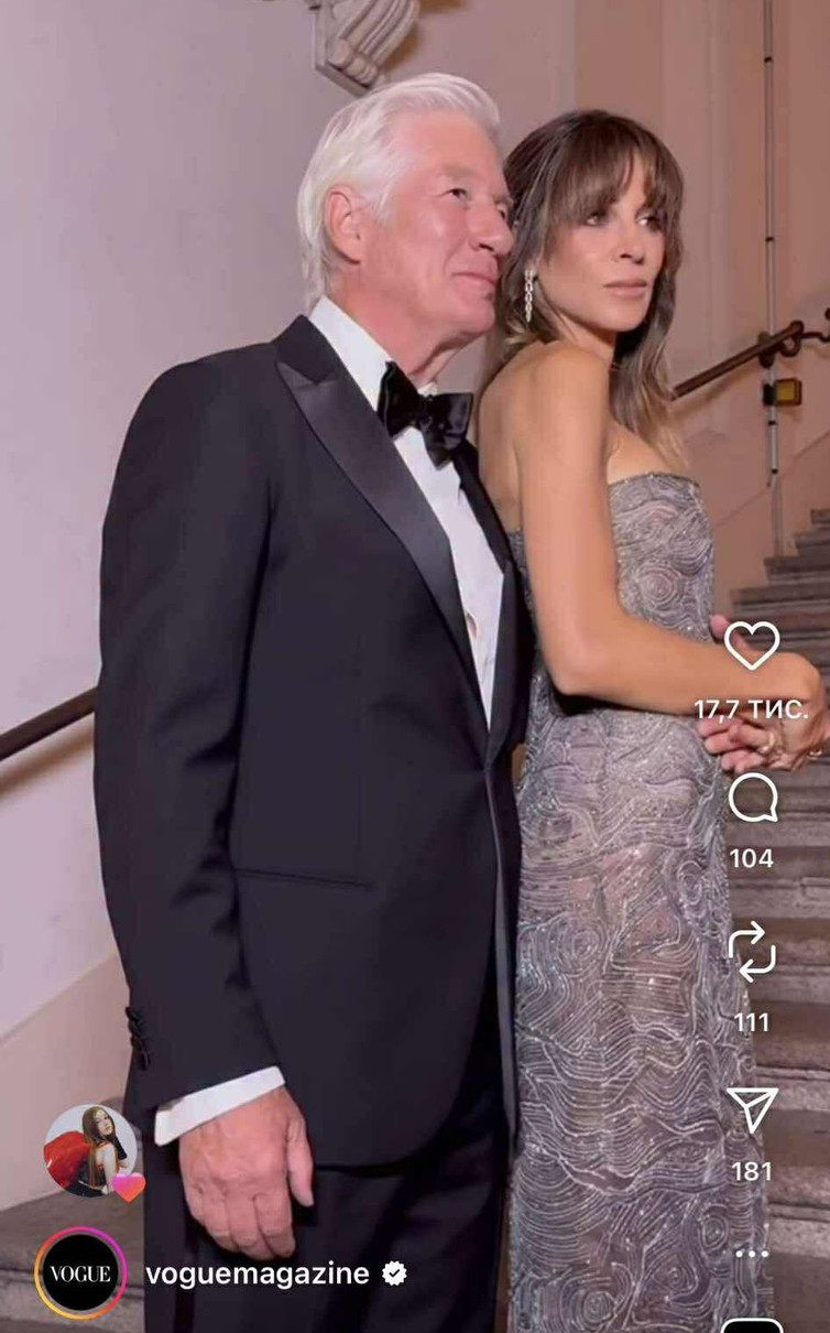 75-річний Гір з 42-річною дружиною