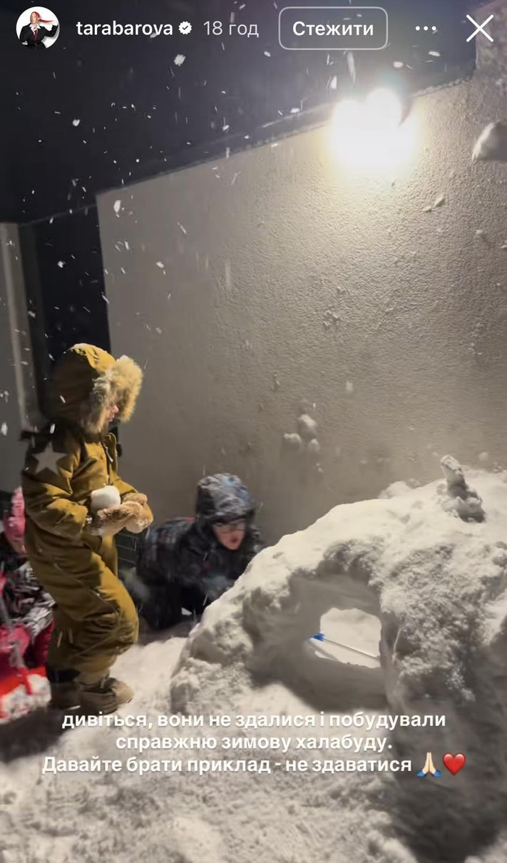 Діти співачки разом із друзями старанно працювали над побудовою халабуди 