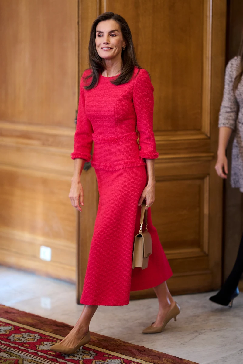 Королева Летісія у стильній сукні