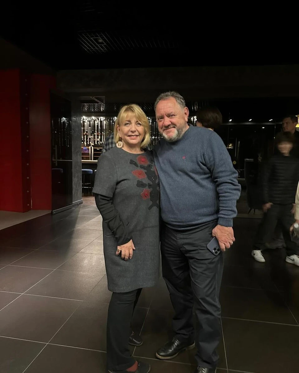 Катерина Ющенко з виконавцем головної ролі, актором Богданом Бенюком