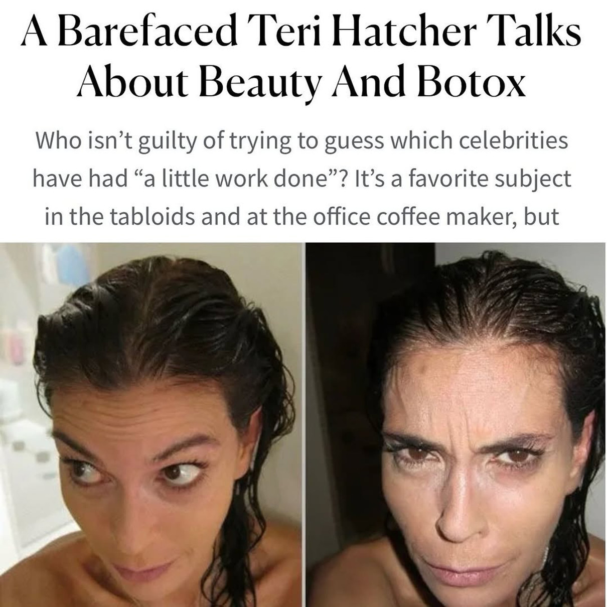 Тері Хетчер з Відчайдушних домогосподарок показала обличчя без ботоксу