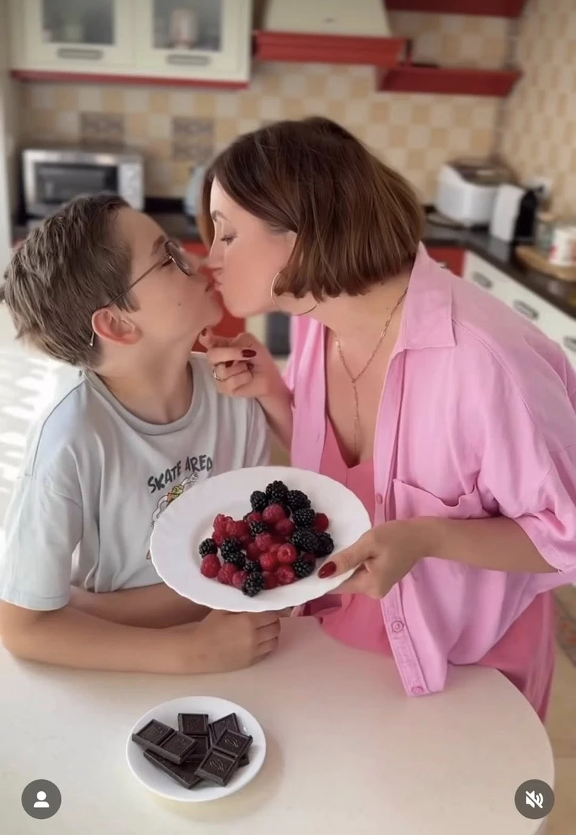 Оля Цибульська та її син Нестор